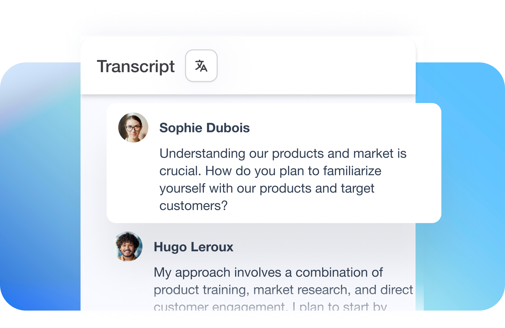 Access the transcript and minutes 